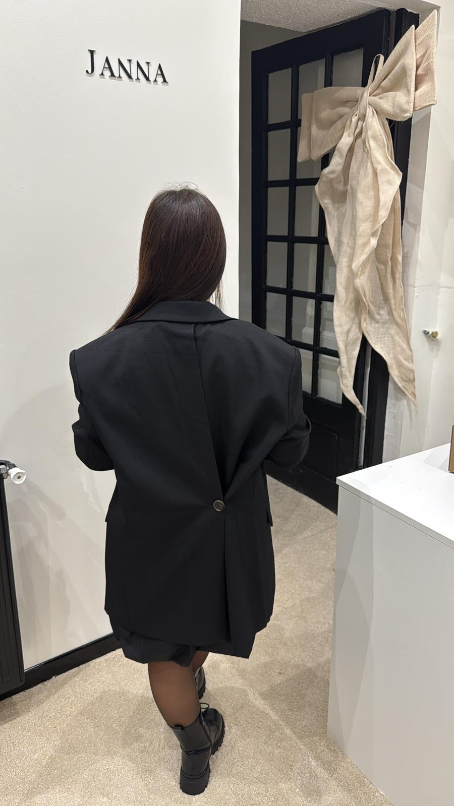 Blazer croisette – Noir
