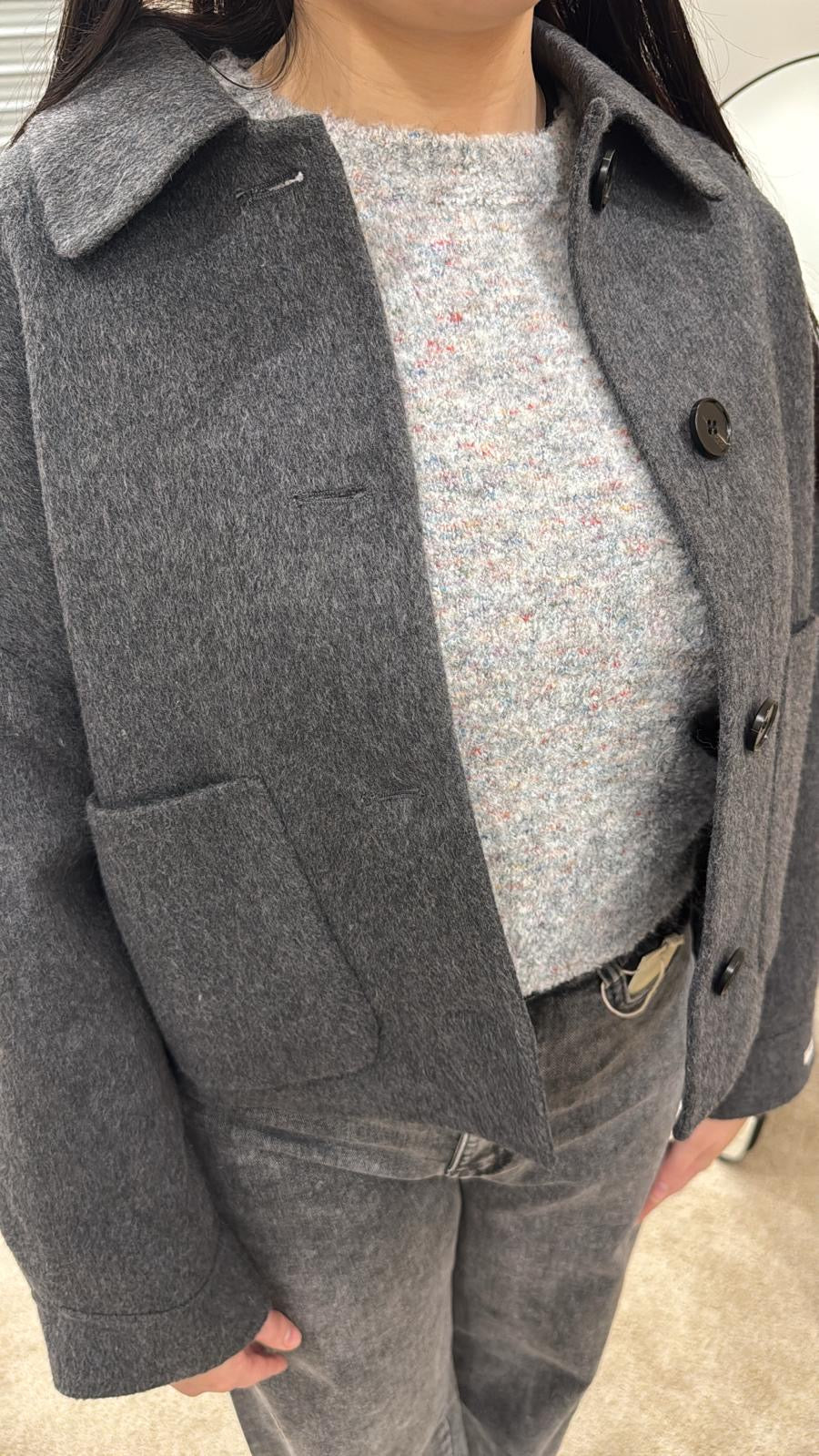 Veste en laine – Charcoal Grey