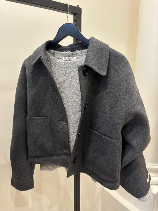 Veste en laine – Charcoal Grey